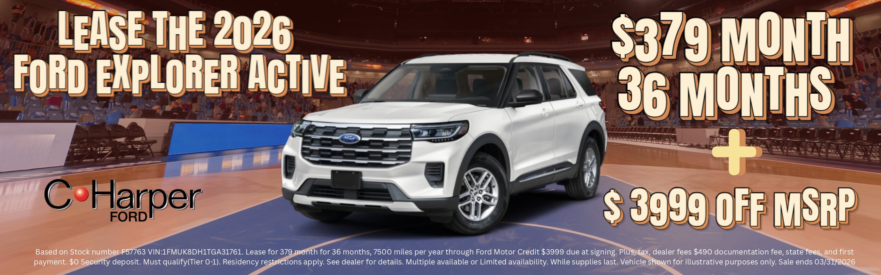 Lease the 2026 ford explorer active 