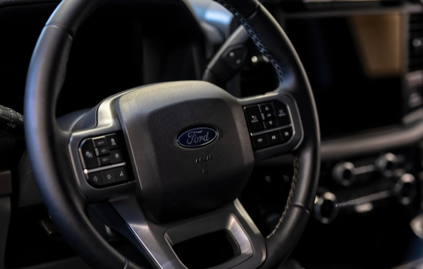 Steering wheel on Ford F-150 truck